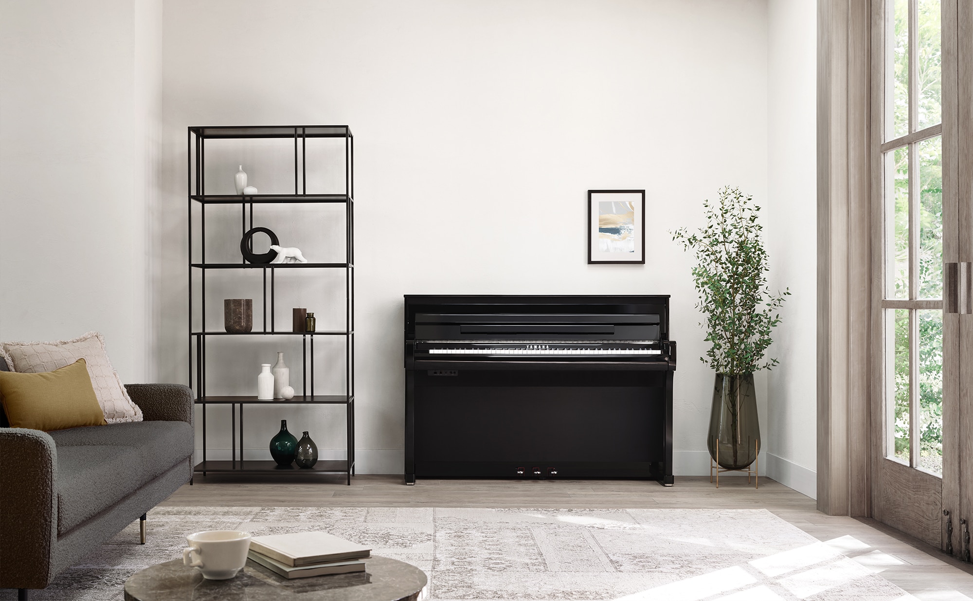 Yamaha Clavinova CLP-885 (Polished Ebony) in the living room