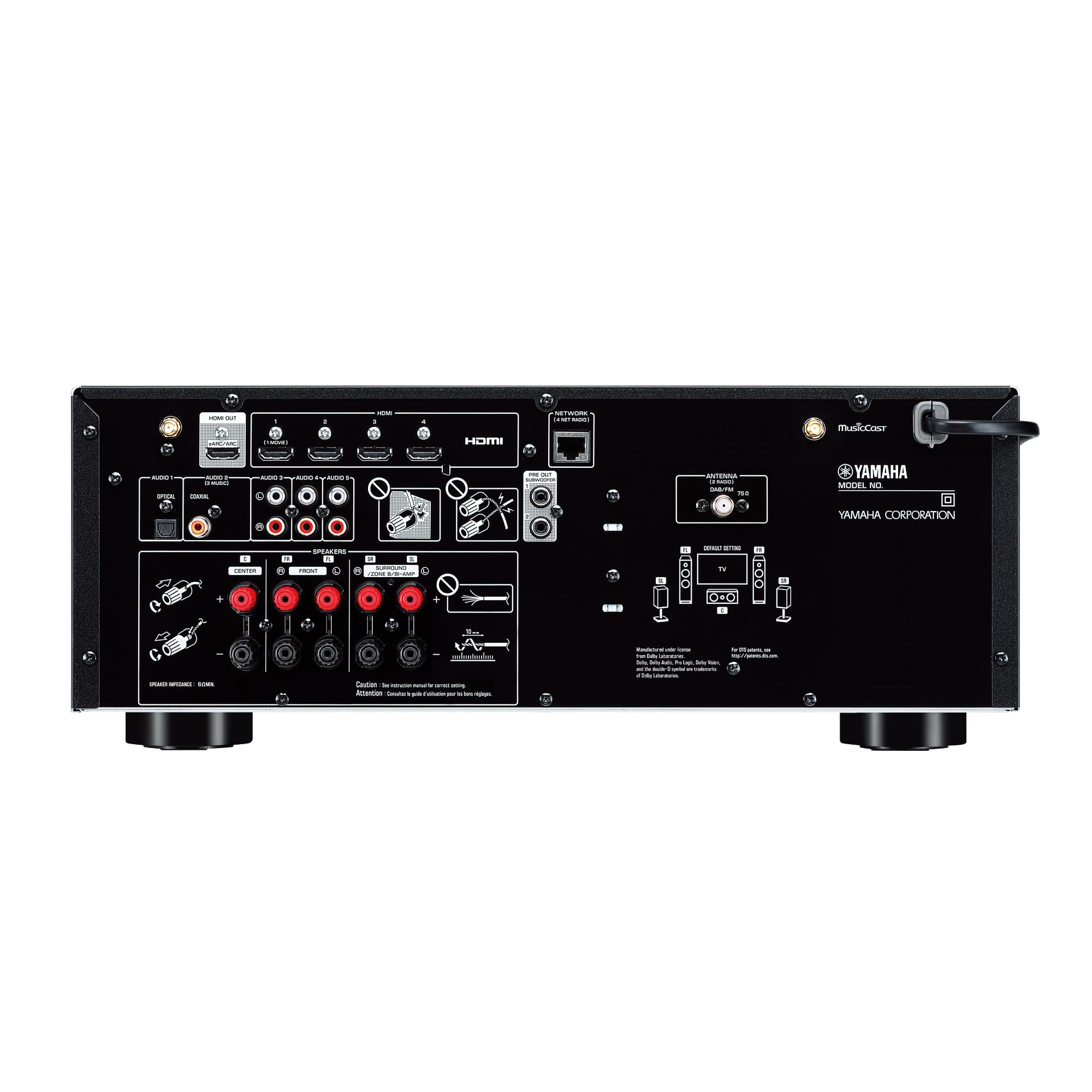 Yamaha RX-V4A AVアンプ 260W RX-V4A - Descrição - Receivers AV - Áudio & Vídeo - Produtos