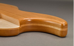 Primeiro plano do corpo de alder/maple/alder