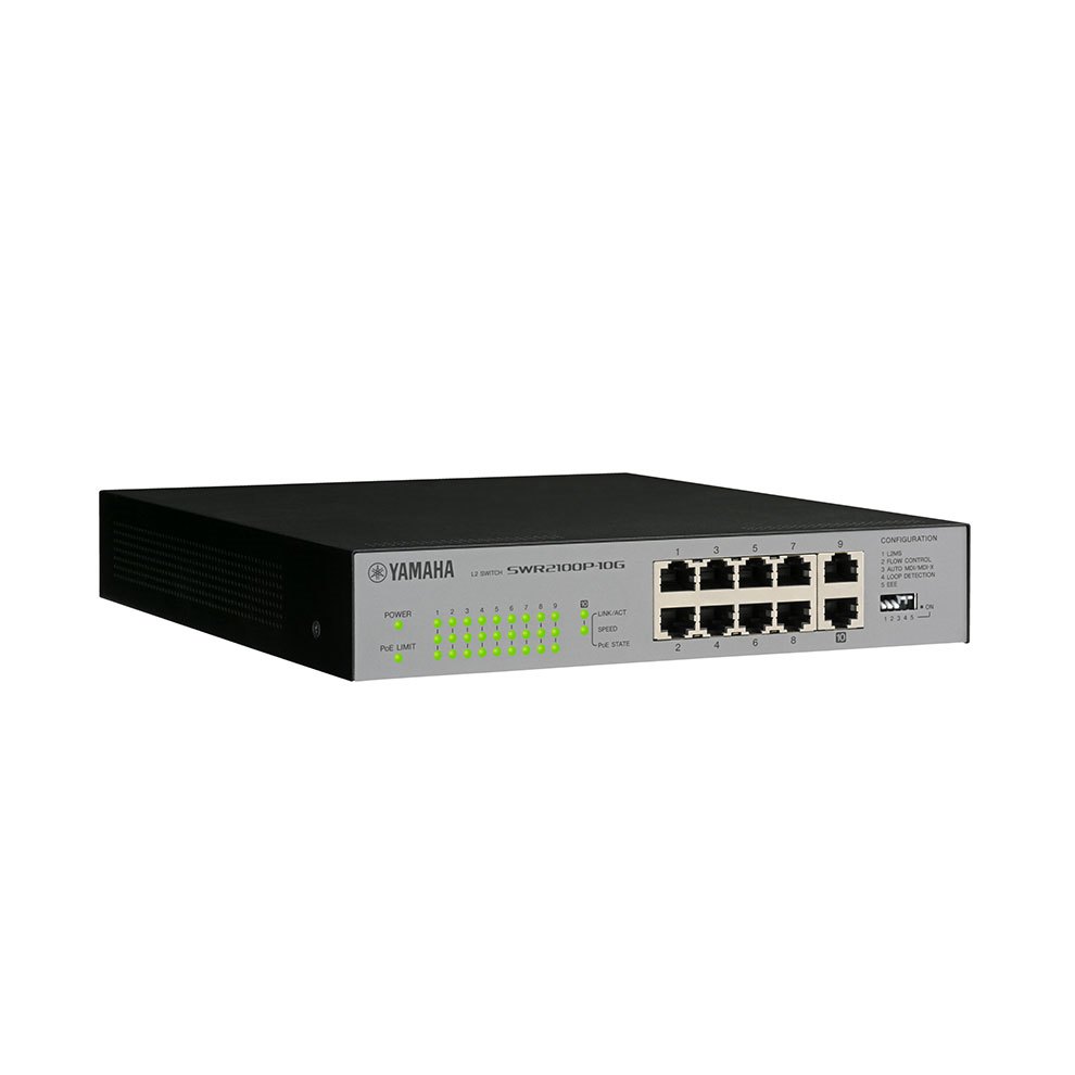 未使用　YAMAHA SWR2100P-5G SWR2100P - Descrição - Network Switches - Áudio Profissional