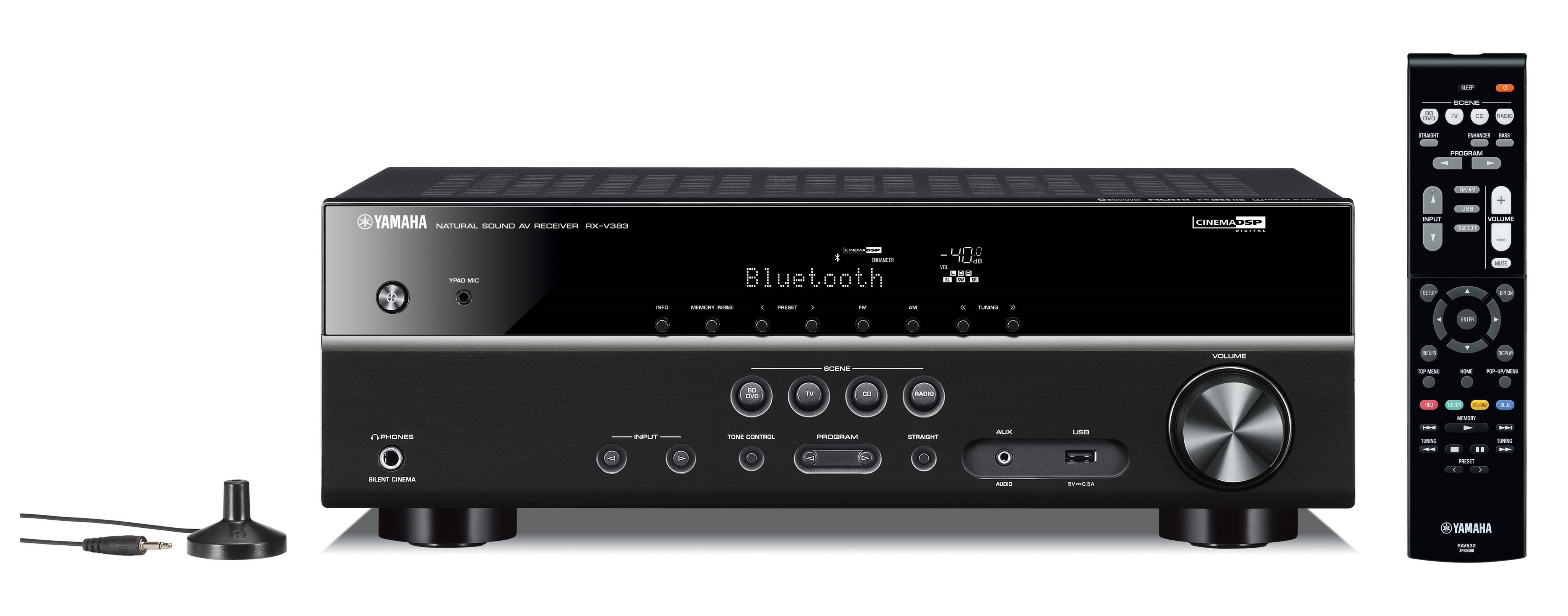 RXV383 Descrição Receivers AV Áudio & Vídeo Produtos Yamaha