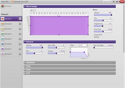 Criação do kit de voz e percussão