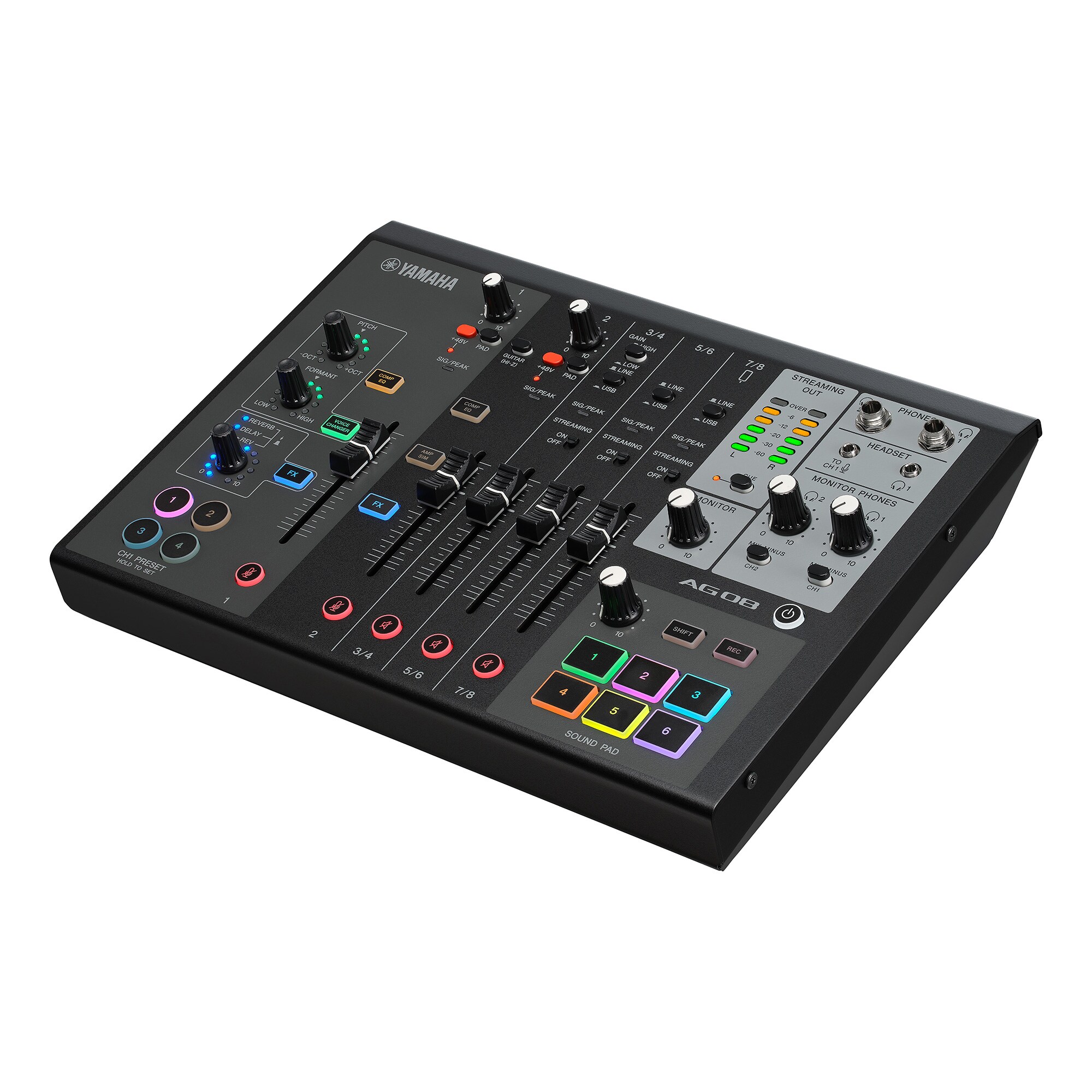 AG08 - Descrição - Série AG - Consoles de Mixagem - Produtos