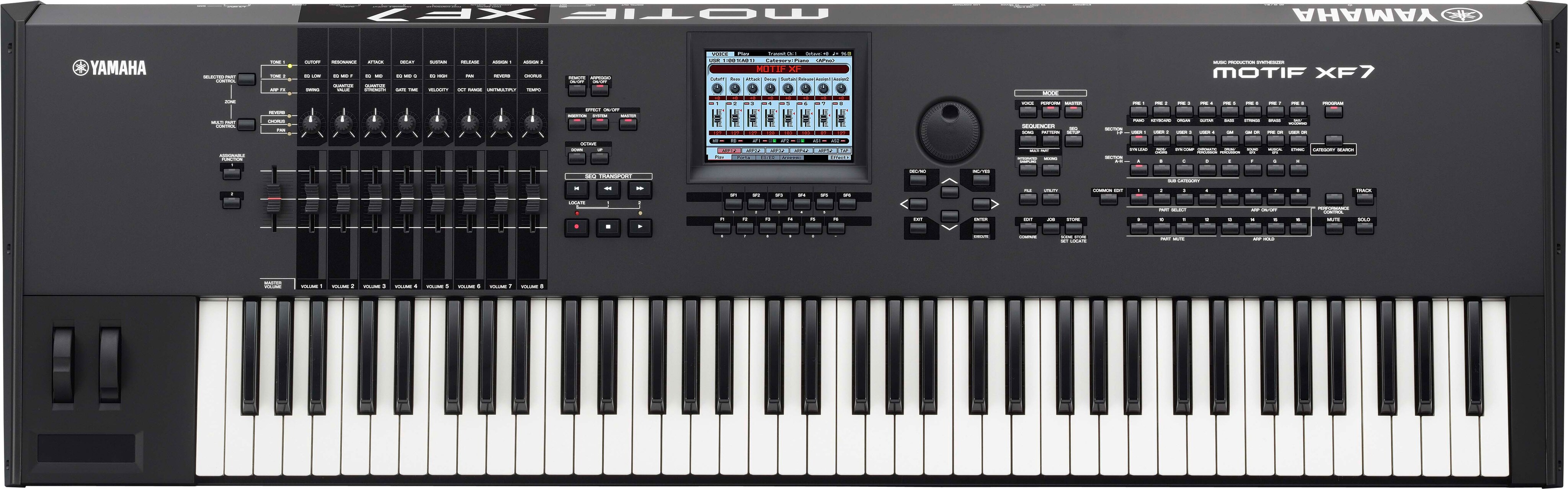 Série MOTIF XF - Descrição - Sintetizadores - Produtos - Teclados