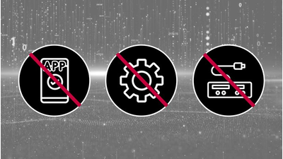 Ilustração mostrando a função Denoiser com IA integrada, sem precisar de software adicional