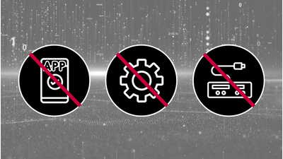 Ilustração mostrando a função Denoiser com IA integrada, sem precisar de software adicional