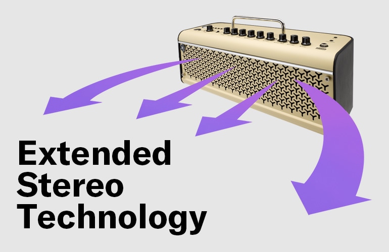 Apesar do seu tamanho compacto, este amplificador oferece um amplo som estéreo usando a reconhecida tecnologia de áudio desktop da Yamaha.