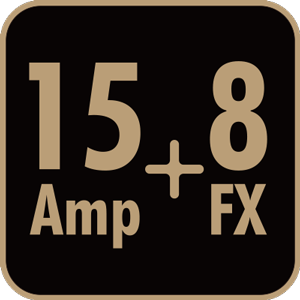 15 modelos de amplificadores + 8 efeitos