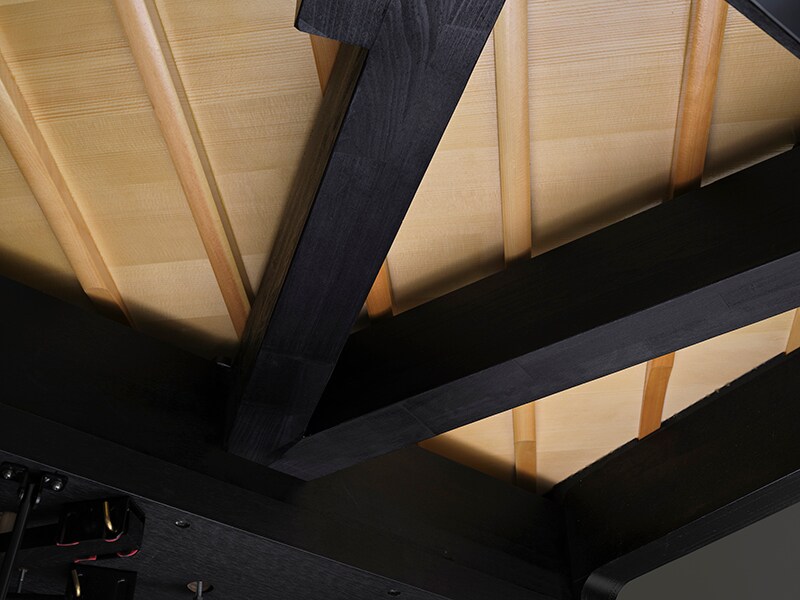 Imagem destacando o design estrutural exclusivo da Yamaha