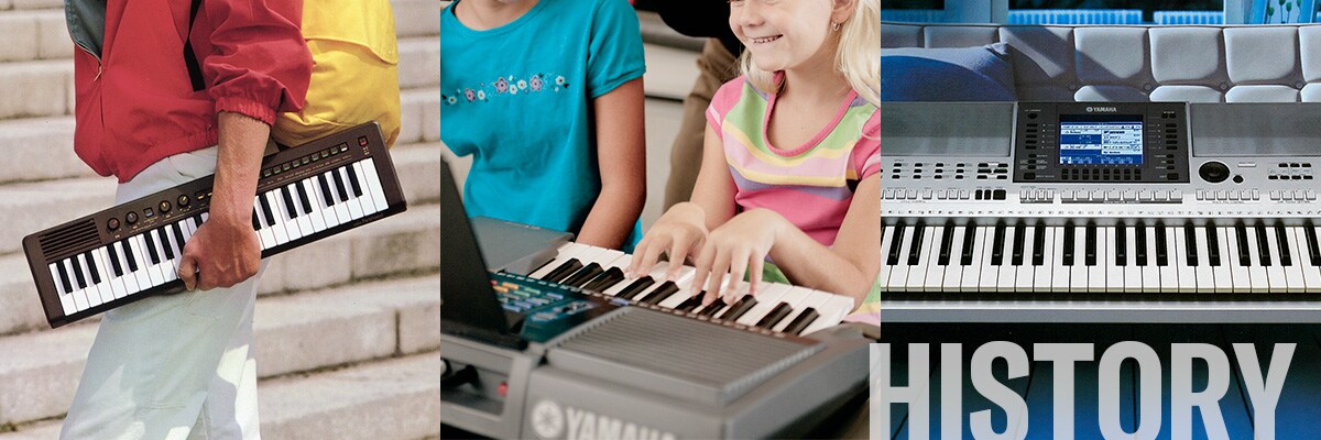 Banner sobre a história dos teclados digitais