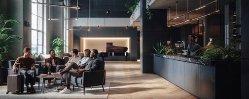 Imagem de cenário de hotelaria