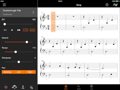 Toque as suas canções favoritas de forma imediata com a função “Audio To Score”