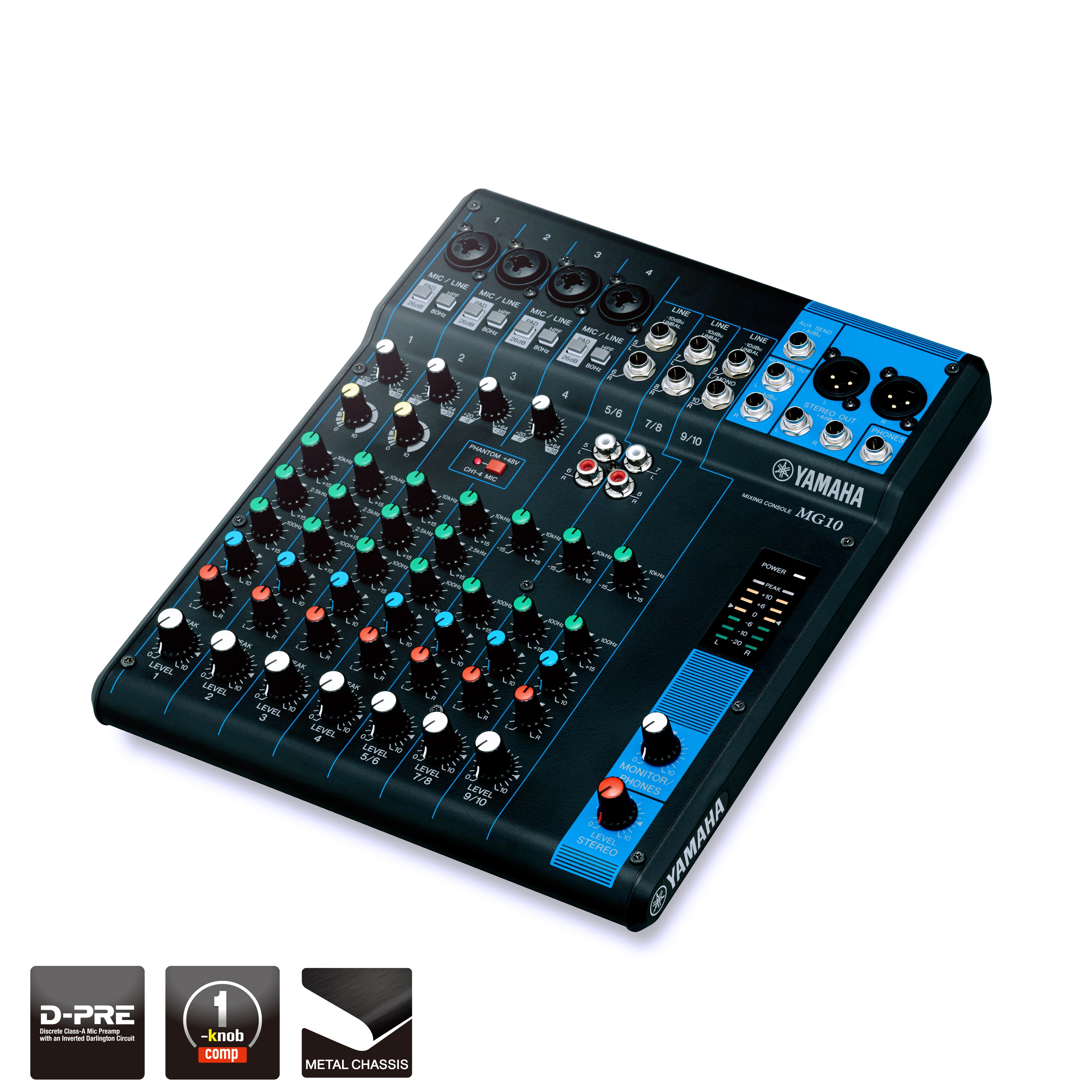 配信機器・PA機器・レコーディング機器 YAMAHA MIXING CONSOLE MG10/2 Série MG - Descrição - Mixers - Produtos - Áudio - Yamaha