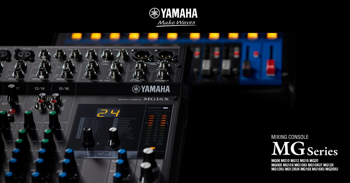 Série MG - Guide - Mixers - Produtos - Áudio - Yamaha - Negócios