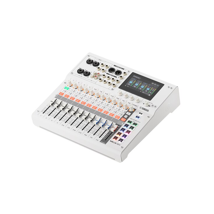 Console de mixagem digital de 18 canais com interface de vídeo Yamaha MGX12V W (Branco)