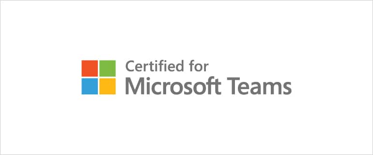 Logotipo certificado do Microsoft Teams