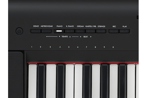 A close-up of the simple button interface