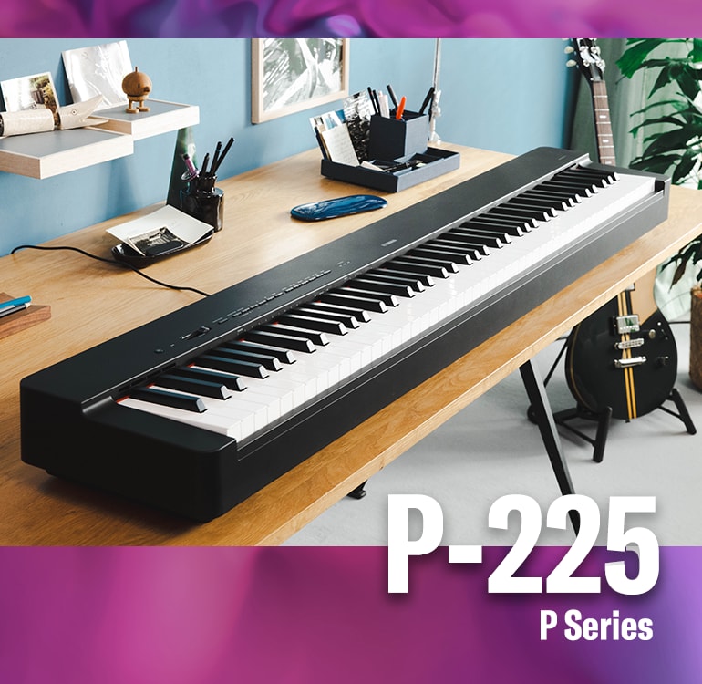 Yamaha P-225 on a desk