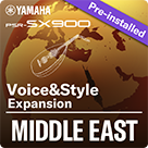 Oriente Médio (pacote de expansão pré-instalado - dados compatíveis com o Yamaha Expansion Manager)
