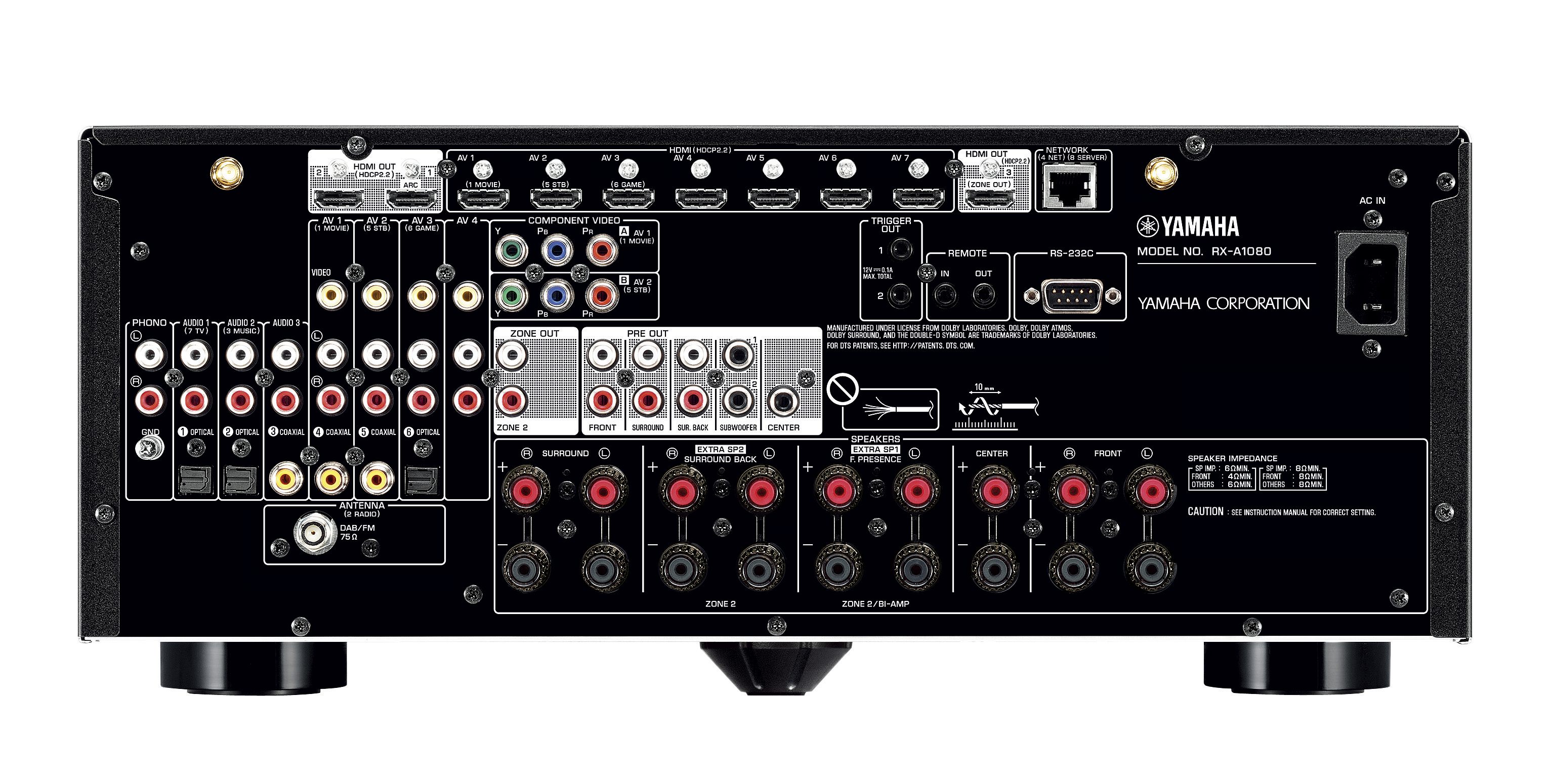 Yamaha RX-A1080 AVアンプ RX-A1080 - Descrição - Receivers AV - Áudio & Vídeo - Produtos