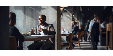 Imagem de cenário de restaurante