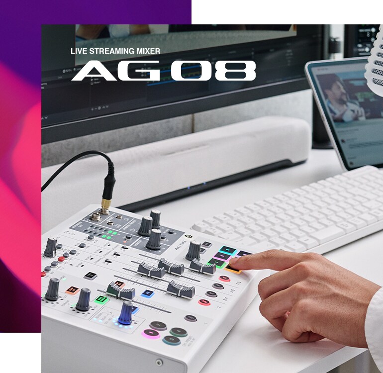 AG08 - Descrição - Série AG - Consoles de Mixagem - Produtos