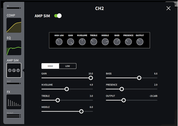 AMP SIM (Simulador de Amp) - CH2
