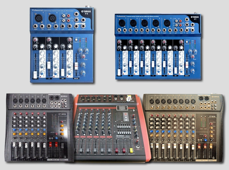 Counterfeit products reported thus far with a model number that is not one of Yamaha's products (mixer)
