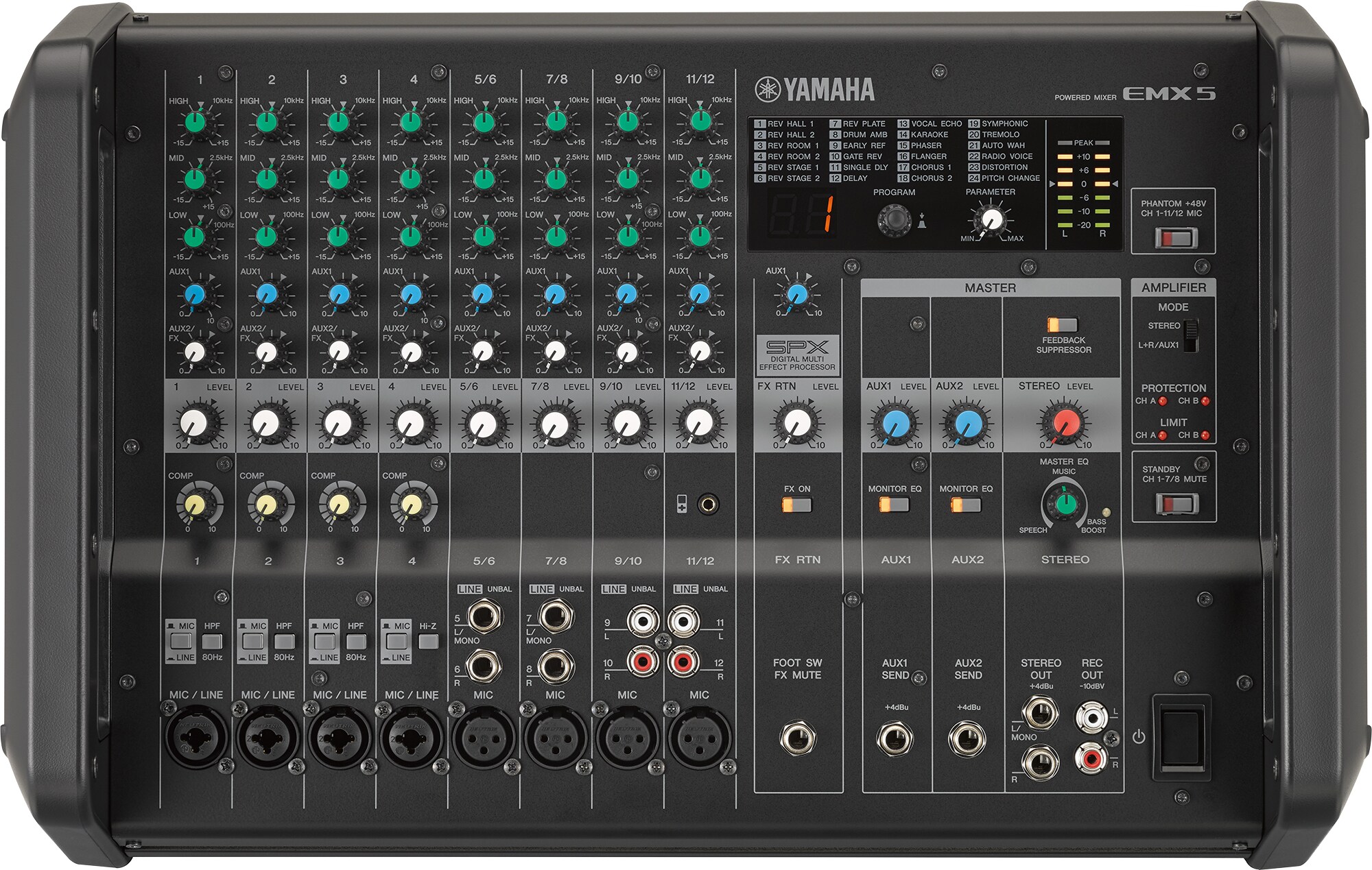 EMX7/EMX5 - Descrição - Mixers - Produtos - Áudio - Yamaha