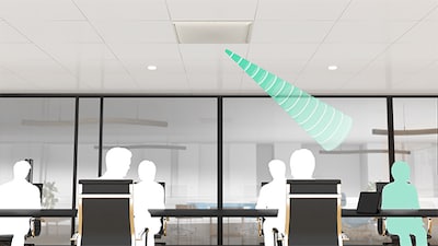 Ilustração mostrando o rastreamento de múltiplos feixes