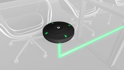 Ilustração mostrando dispositivos ADECIA integrados a ambientes de áudio