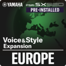 Europa (Pacote de Expansão pré-instalado - dados compatíveis com o Yamaha Expansion Manager)