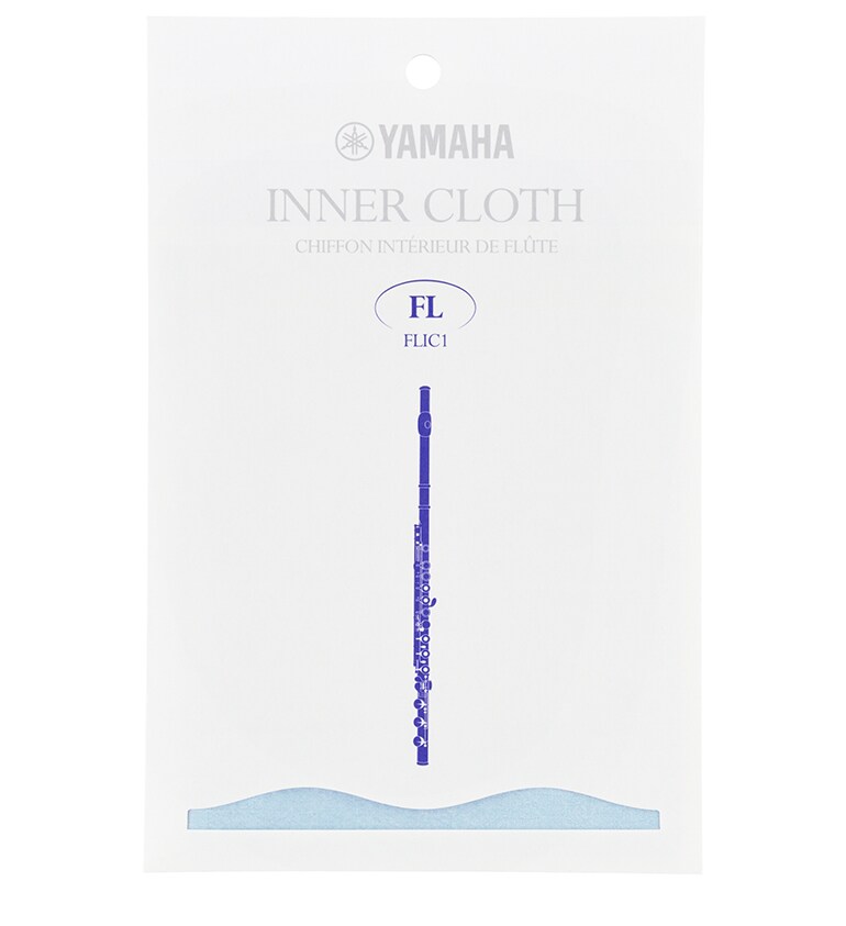 Pano interno para flauta em embalagem de papel.