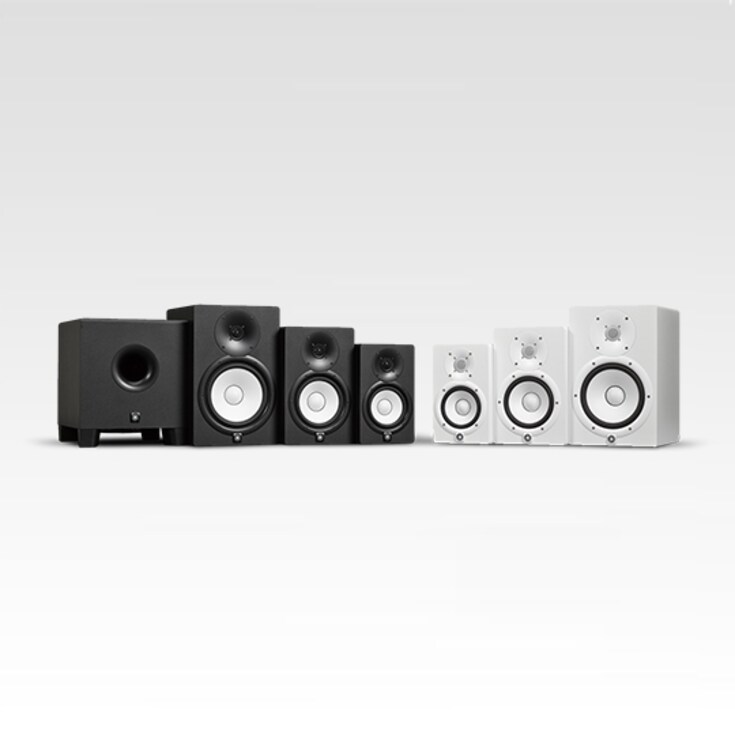 Monitores de estúdio amplificados Yamaha Série HS (HS5/HS7/HS8/HS8S)
