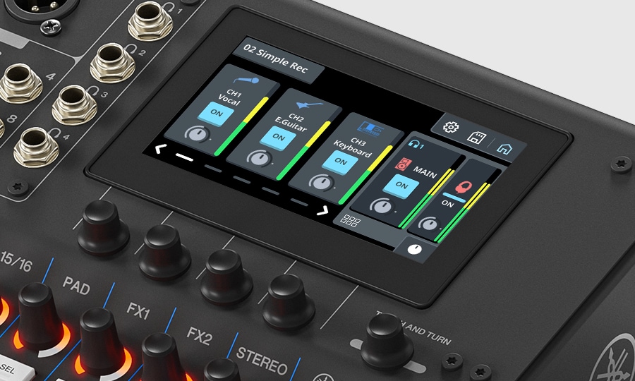 Yamaha MGX16: Controle rápido e intuitivo - Ajustado