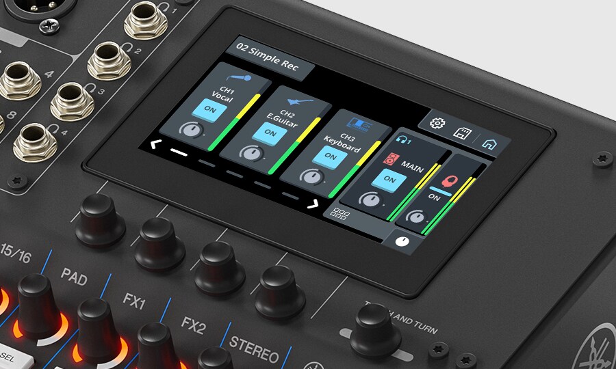 Yamaha MGX16V: Controle rápido e intuitivo - Ajustado