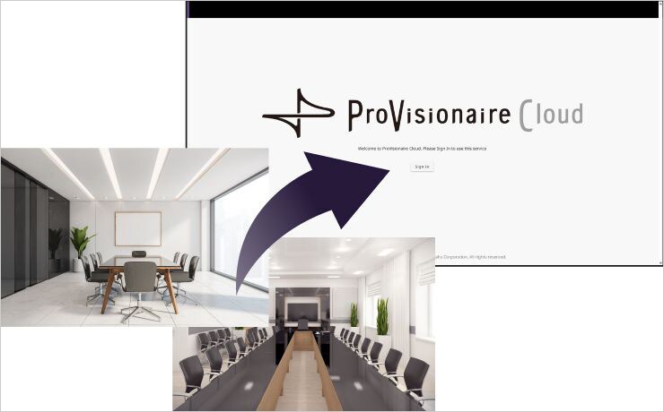 Ilustração mostrando a funcionalidade “Carregar uma foto do quarto”