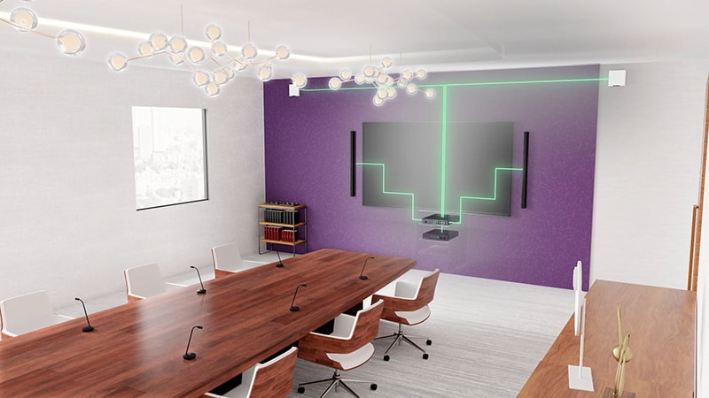 Ilustração mostrando dispositivos ADECIA conectados via rede.