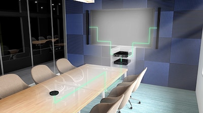 Ilustração mostrando dispositivos ADECIA conectados via rede.