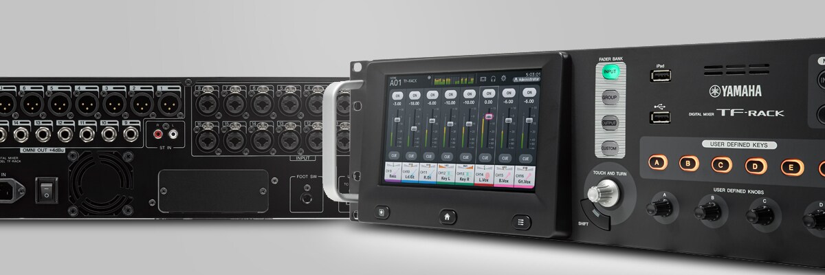 TF-RACK - Descrição - Consoles de Mixagem - Produtos - Sistema de