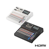 Console de mixagem digital de 18 canais com interface de vídeo Yamaha MGX12V