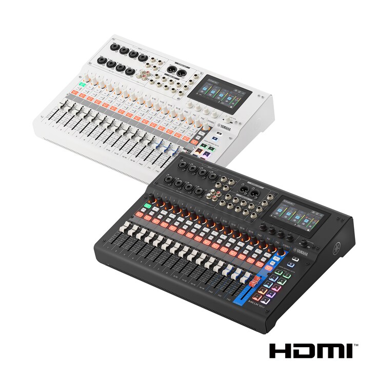 Console de mixagem digital de 22 canais com interface de vídeo Yamaha MGX16V