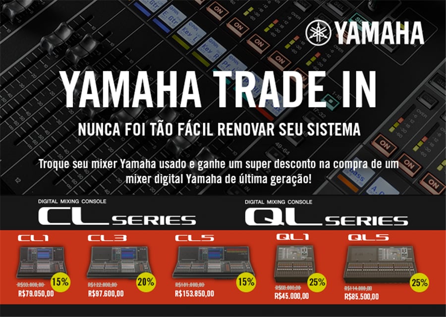 YAMAHA TRADE IN. A GERAÇÃO MUDA, A CONFIANÇA PERMANECE.